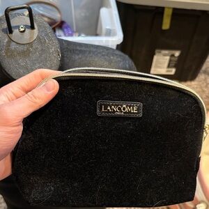 Lancôme Black Velvet Cosmetic Bag with Gold Trim